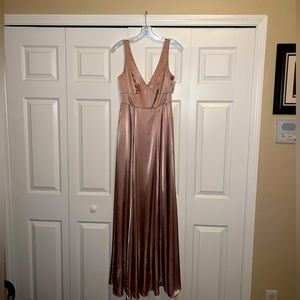 David’s Bridal Sand Bridesmaid Dress
